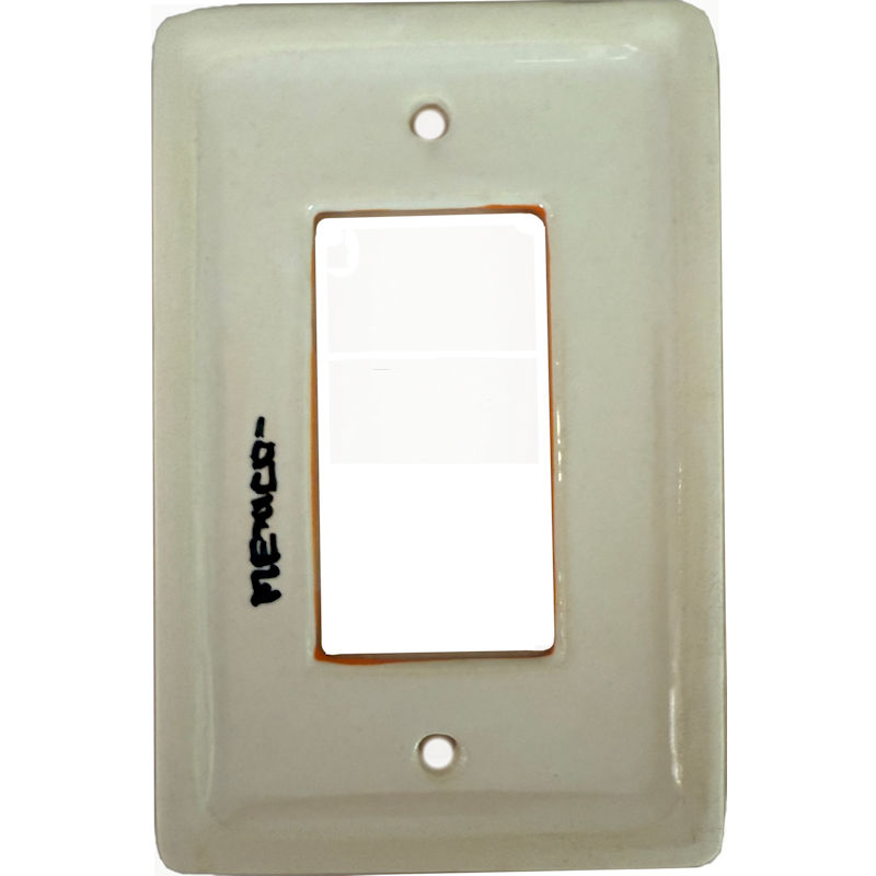 TalaMex Yellow GFI/Rocker Mexican Talavera Ceramic Switch Plate Details