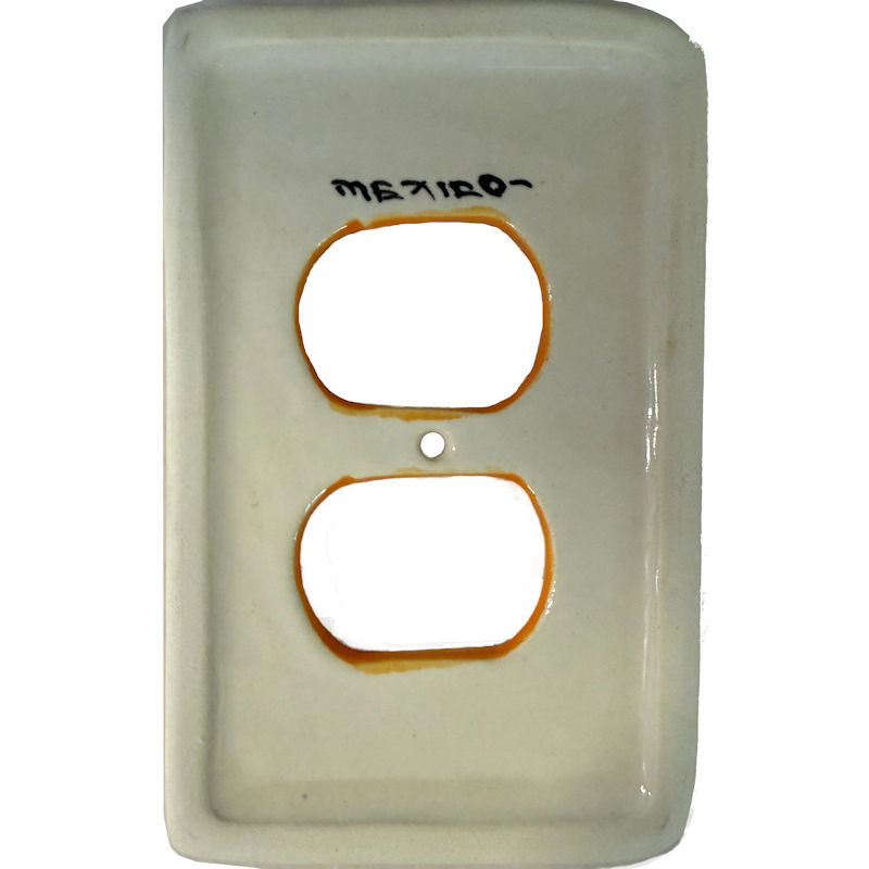 TalaMex Yellow Outlet Mexican Talavera Ceramic Switch Plate Details