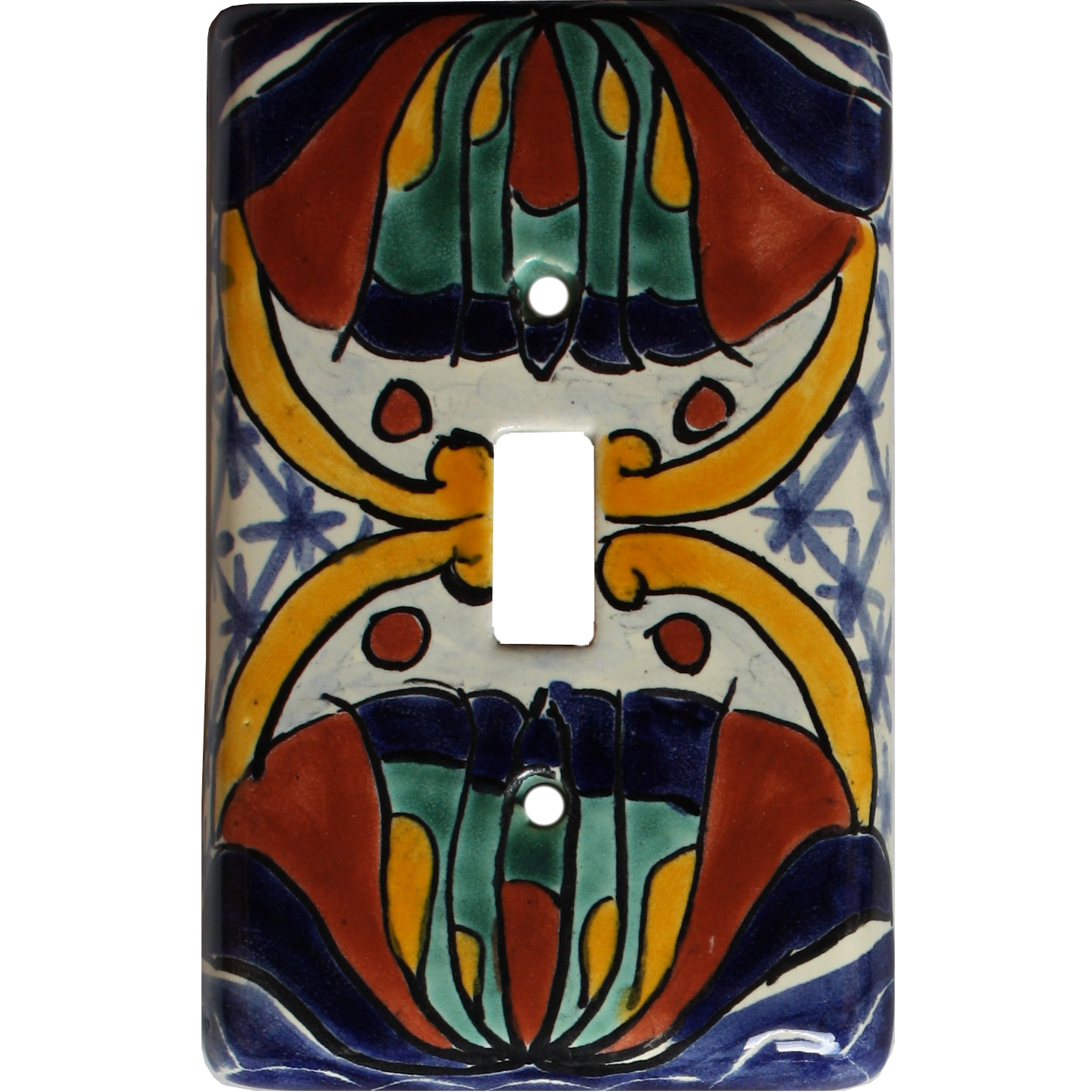 TalaMex Lavanda Single Toggle Mexican Talavera Ceramic Switch Plate
