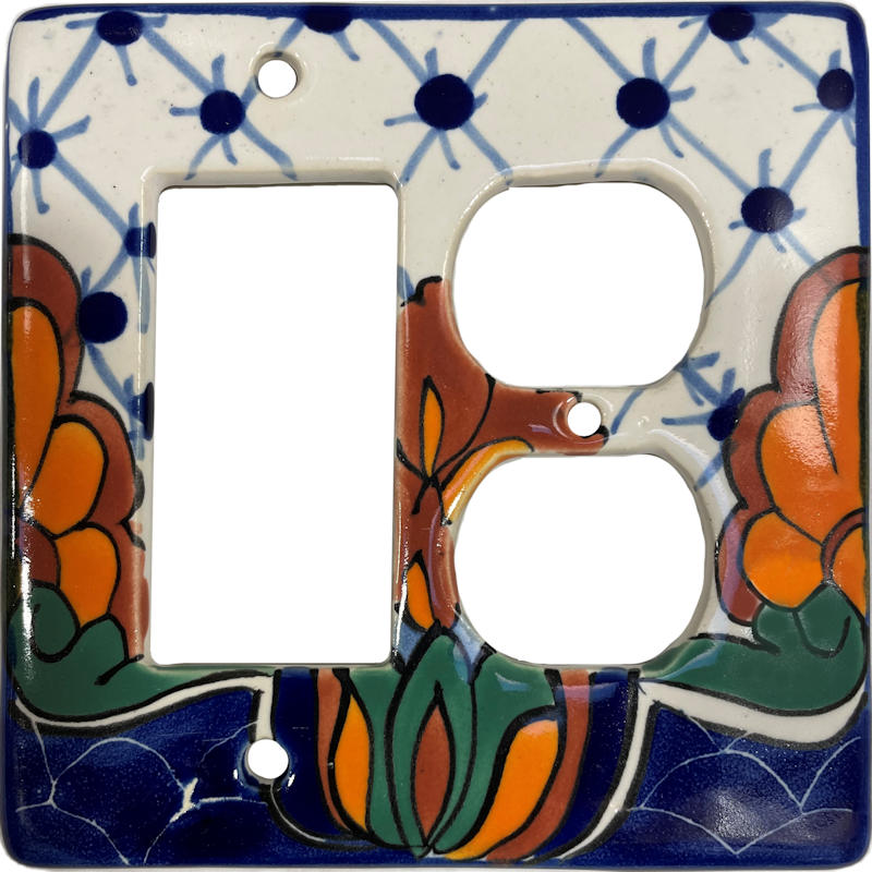 Decora-Outlet Turtle Talavera Switch Plate