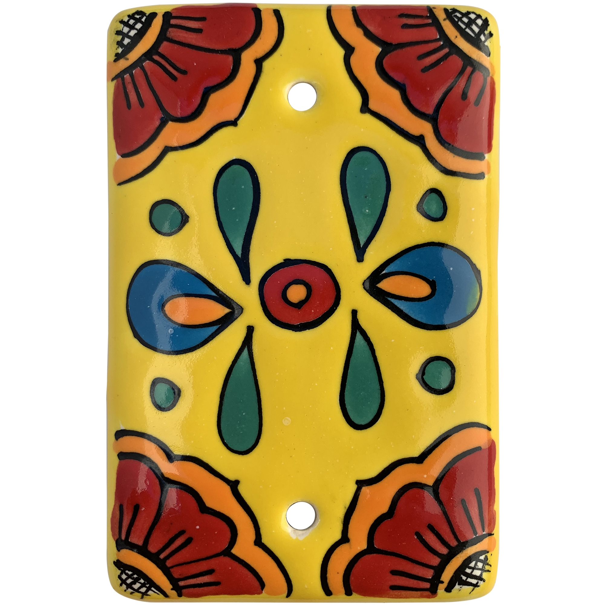 TalaMex Canary Cover Mexican Talavera Ceramic Switch Plate