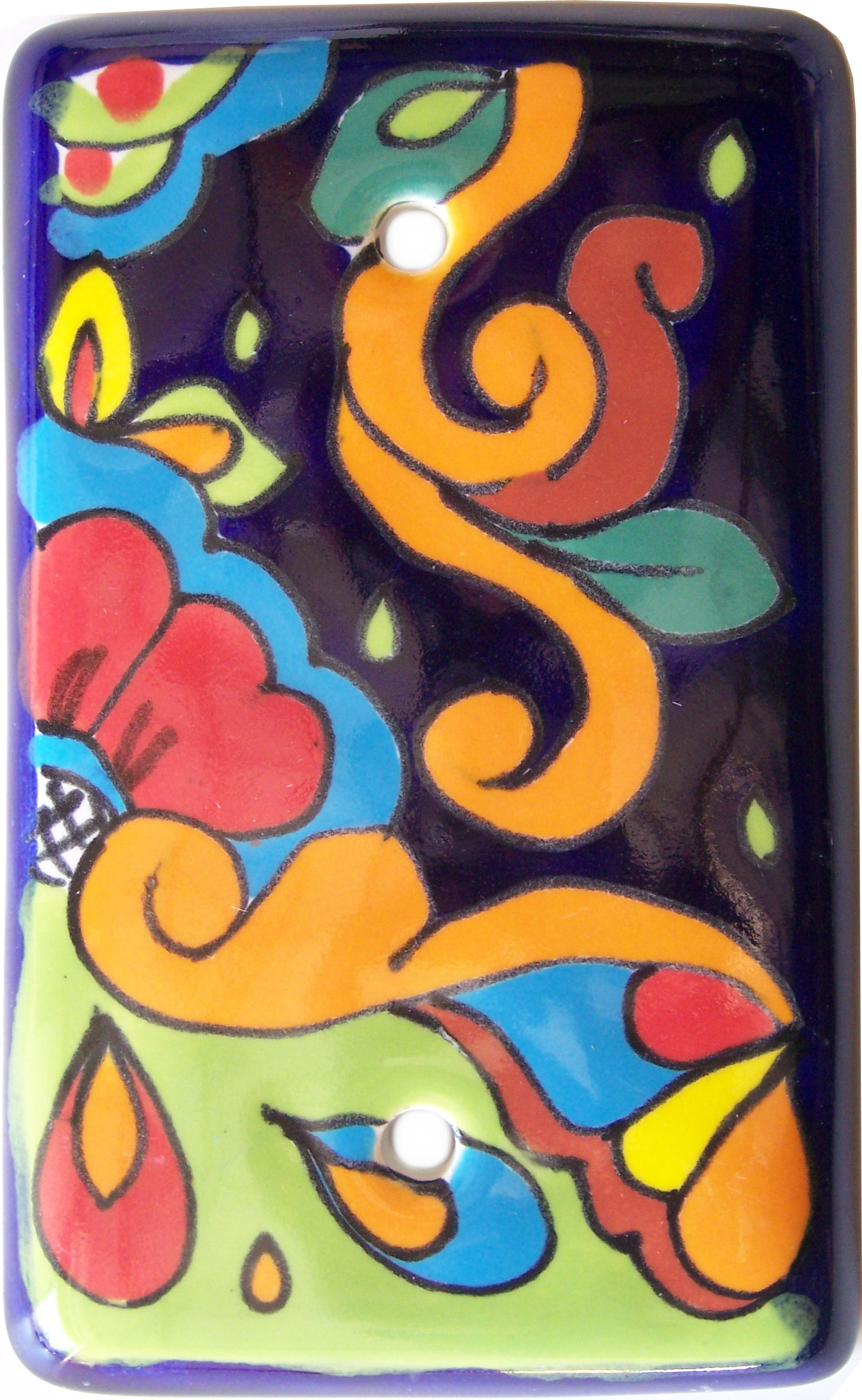 TalaMex Rainbow Cover Mexican Talavera Ceramic Switch Plate
