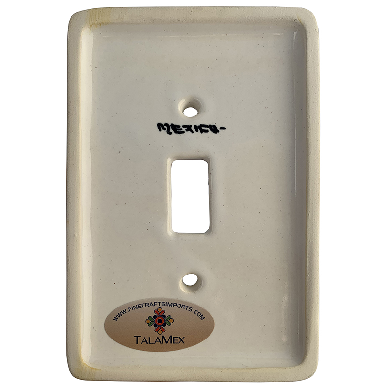 TalaMex Desert Single Toggle Mexican Talavera Ceramic Switch Plate Details