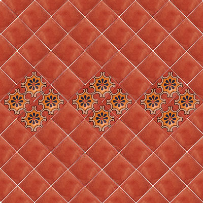 TalaMex Glazed Terracotta Mexican Clay Tile Close-Up