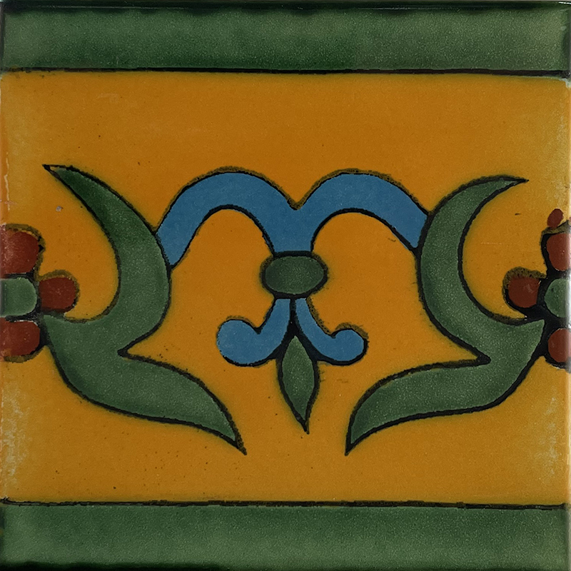 TalaMex Yellow Liz Flower Talavera Mexican Tile