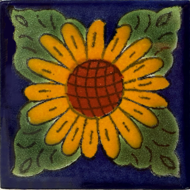 TalaMex Sunflower Talavera Mexican Tile