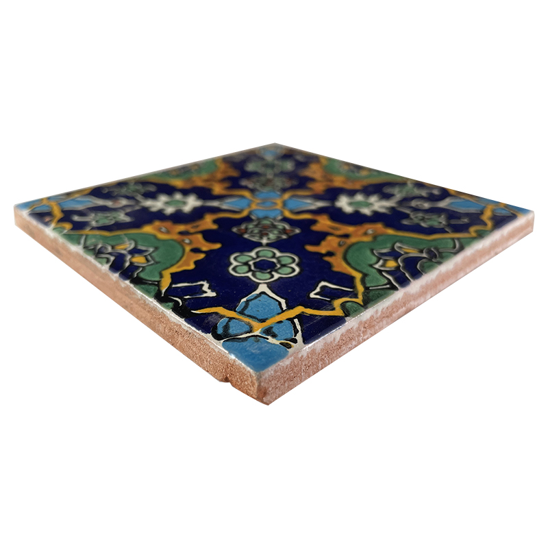 TalaMex Syria-Turkish Talavera Mexican Tile Close-Up