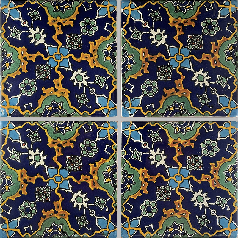 TalaMex Syria-Turkish Talavera Mexican Tile Details