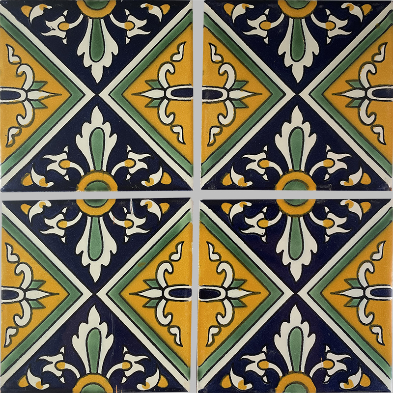 TalaMex Cosmos Santa Barbara Mexican Tile  Details