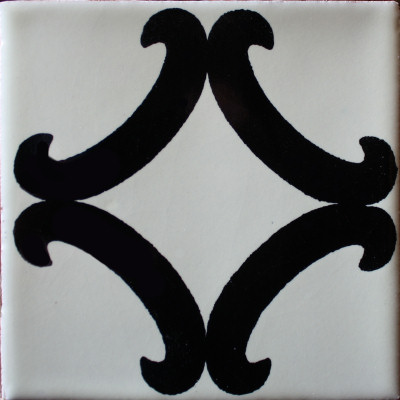 TalaMex Black Diamond Talavera Mexican Tile