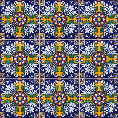 TalaMex Aldeno Talavera Mexican Tile Close-Up