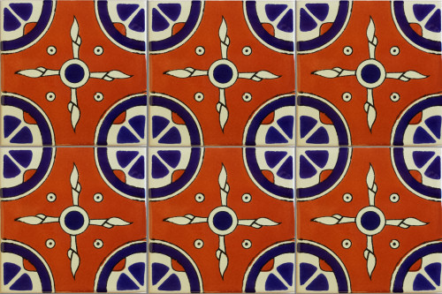 TalaMex Navajo Talavera Mexican Tile Close-Up