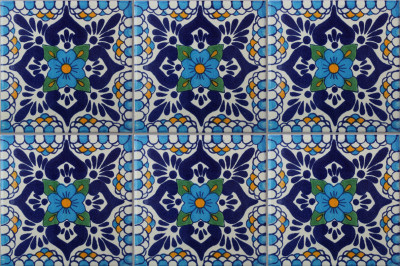 TalaMex Montijo Talavera Mexican Tile Close-Up