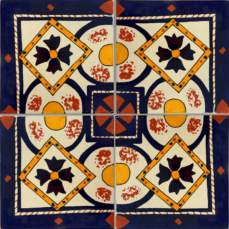 TalaMex Corner Ortega Talavera Mexican Tile Details