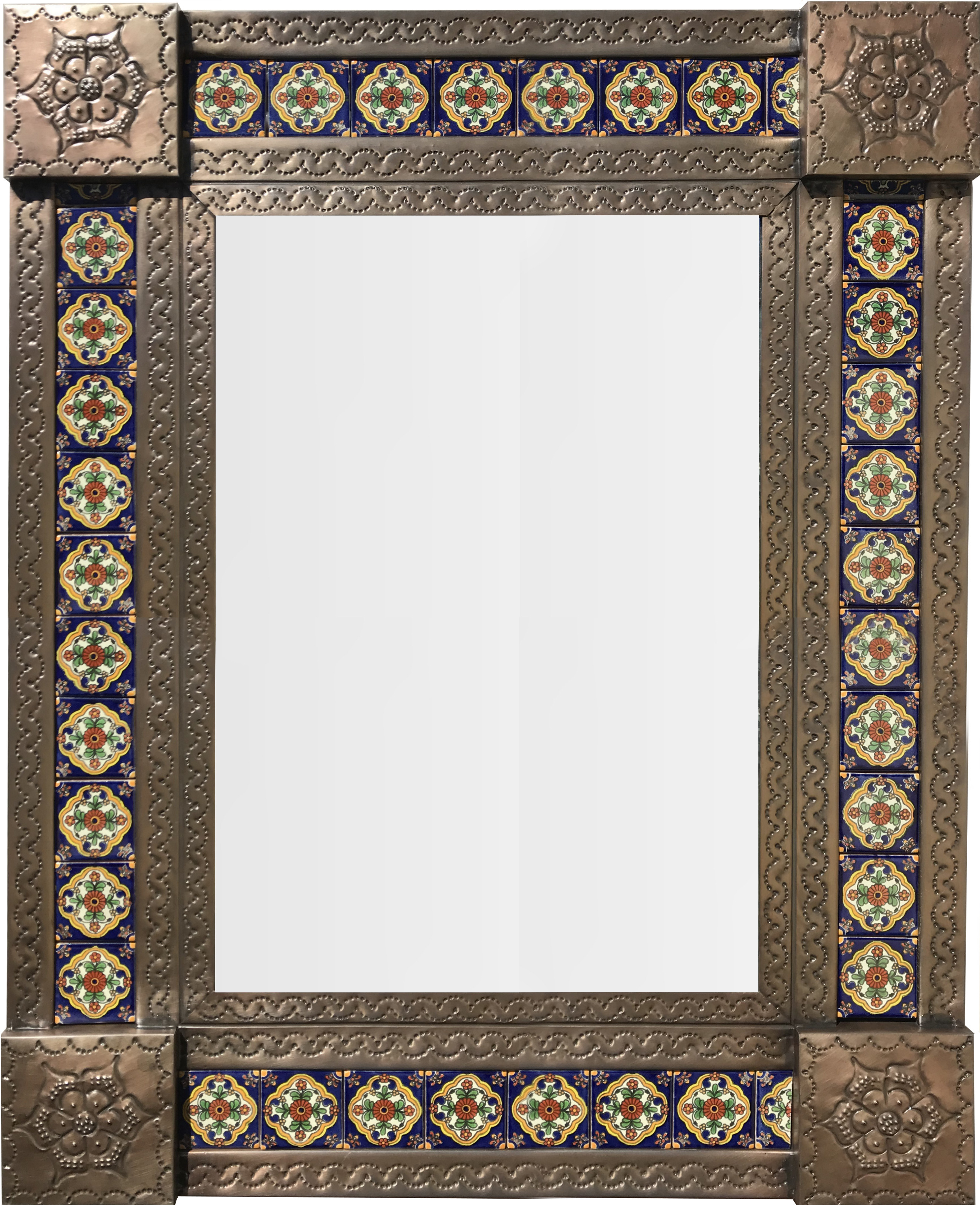 Medium Brown Zarza Tile Mexican Mirror