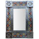TalaMex Small Silver Medallion Tile Mexican Mirror