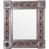 TalaMex Medium Silver Morelia Tile Talavera Tin Mirror