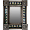 Post Small Brown Lily Tile Mexican Mirror