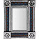 TalaMex Small Silver Aqua Tile Mexican Mirror