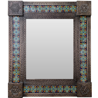Medium Brown Romini Tile Mexican Mirror