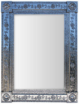 TalaMex Royal Silver Tin Mirror