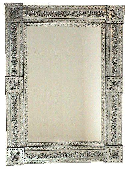 White Diamond Tin Mirror