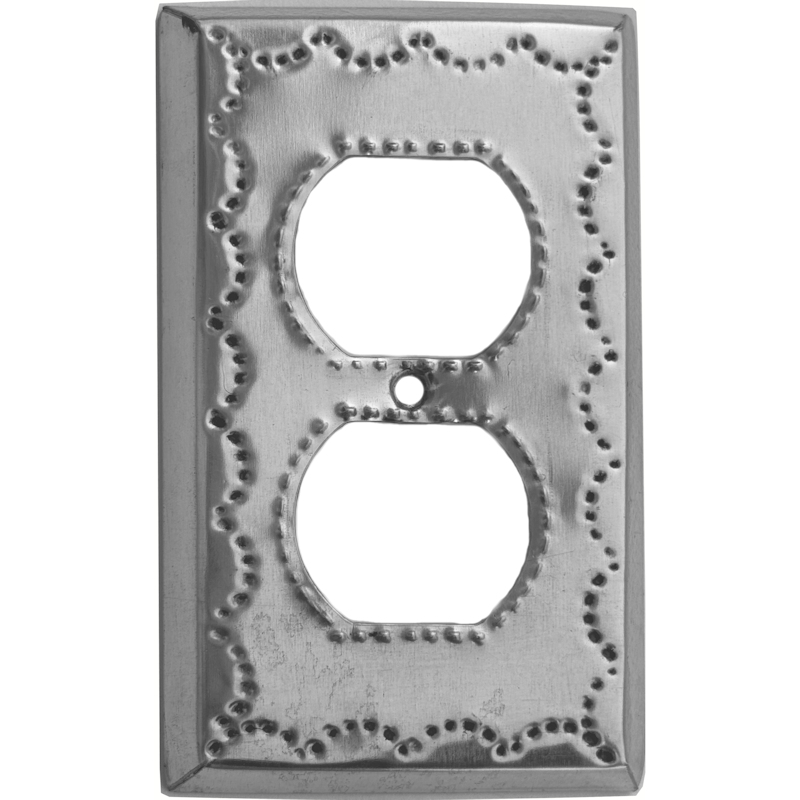 Outlet Silver Tin Switchplate