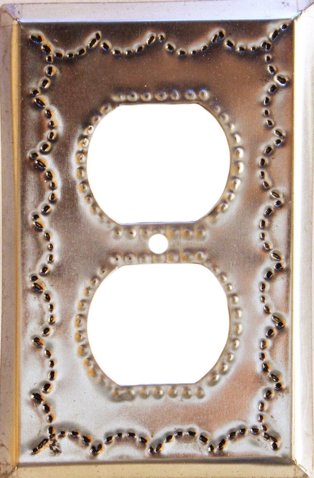 Outlet Silver Tin Switchplate