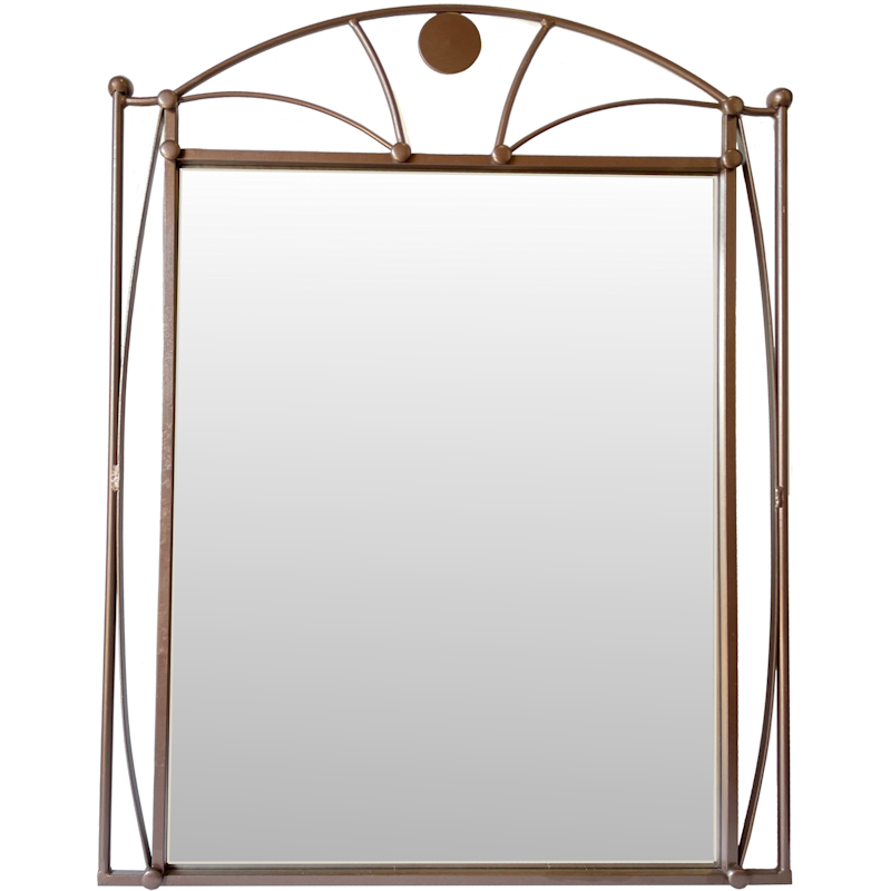Dome Beveled Wrought Iron Mirror