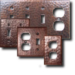 Hammered Copper Switch Plates